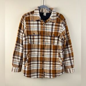 Duluth Trading Co Flannel Fleece Lined Shirt Jac (Shacket)